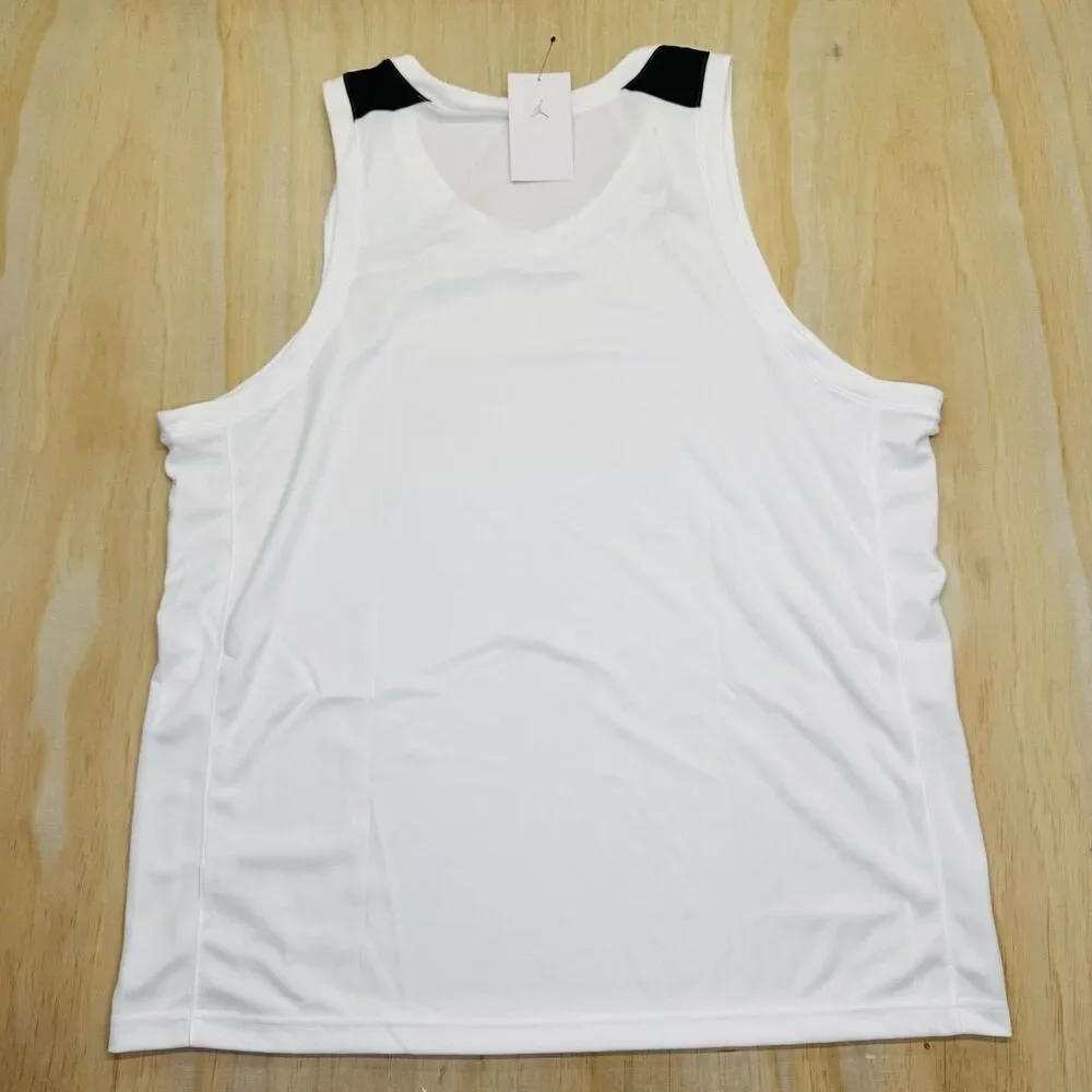 NEW Jordan Overtime Basketball Jersey White Black Mens Size 2XL FQ5296-106